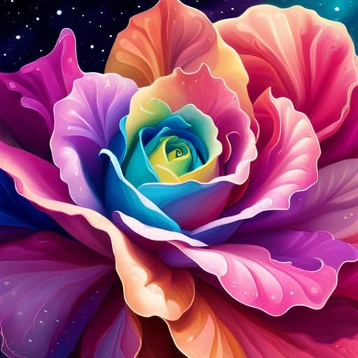 Rainbow galaxy rose