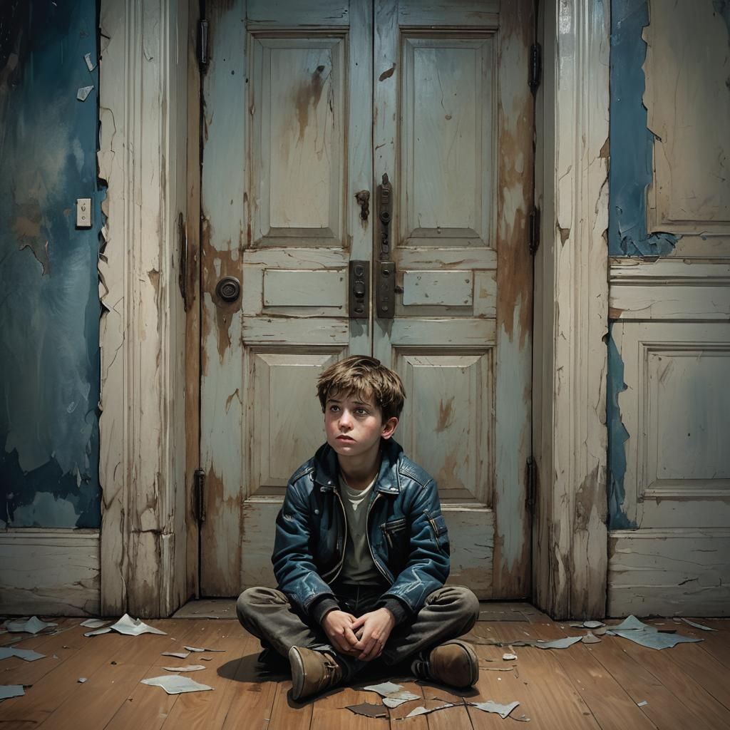 Boy in Ethereal Light: Surreal Concept Art