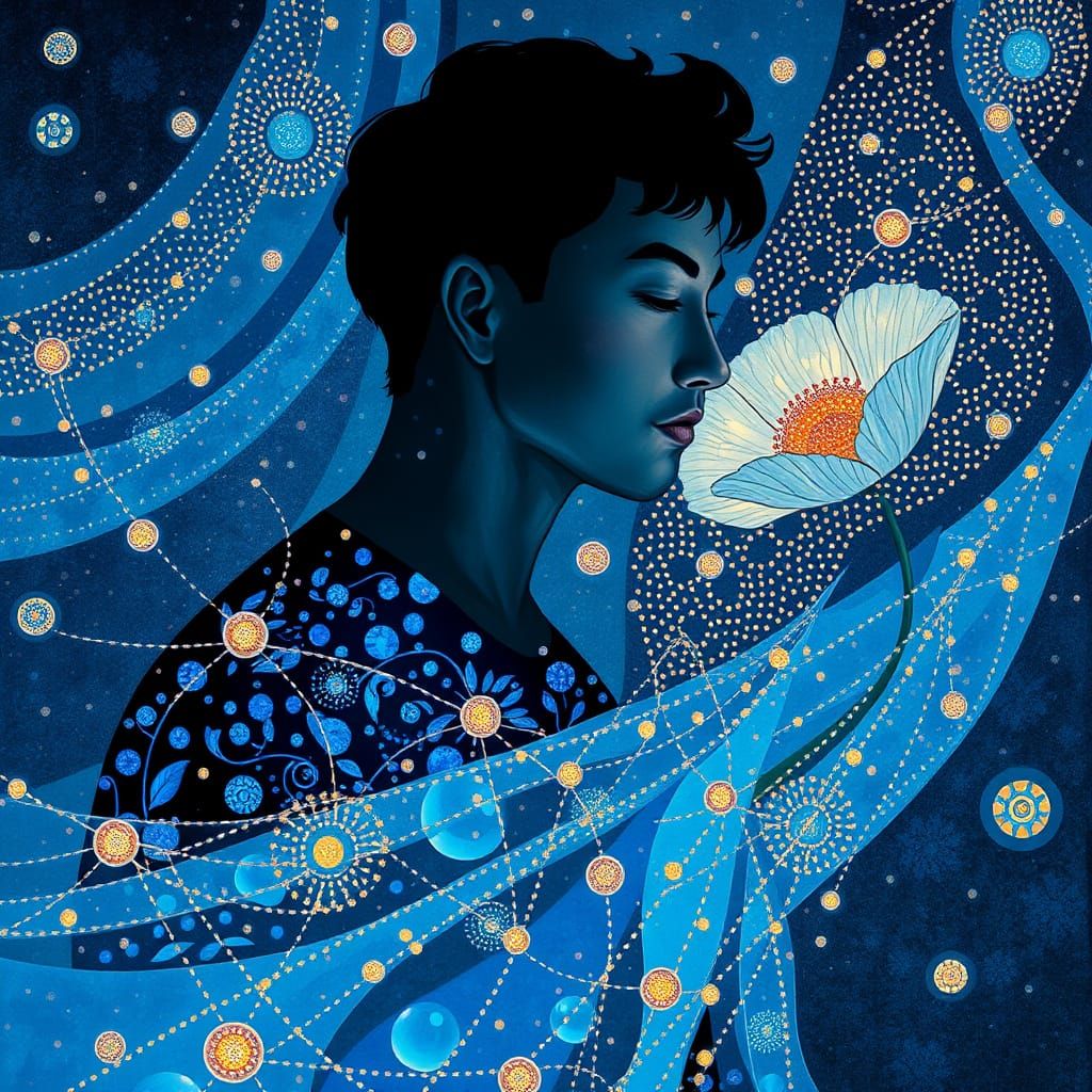 Surrealistic Dreamscapes in Gustave Klimt Style