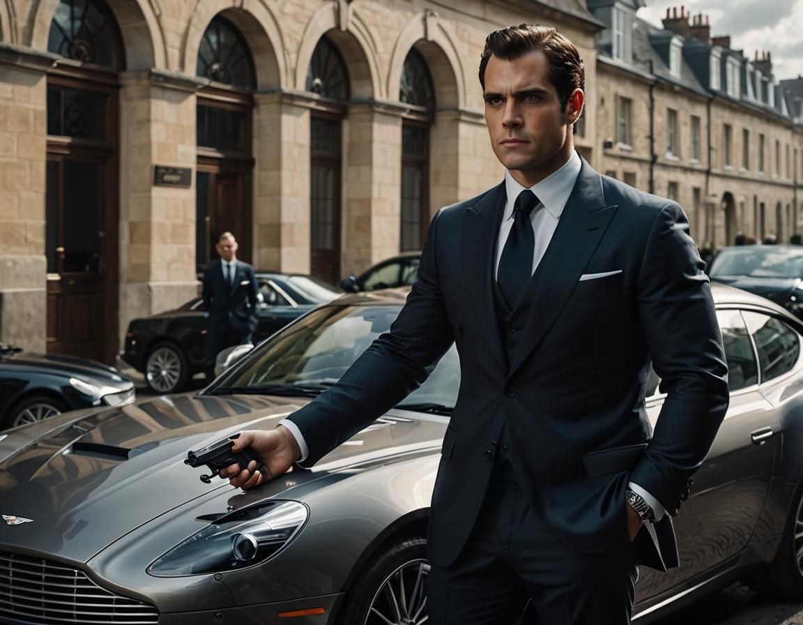 Cinematic Film Still of a Man with Pistol