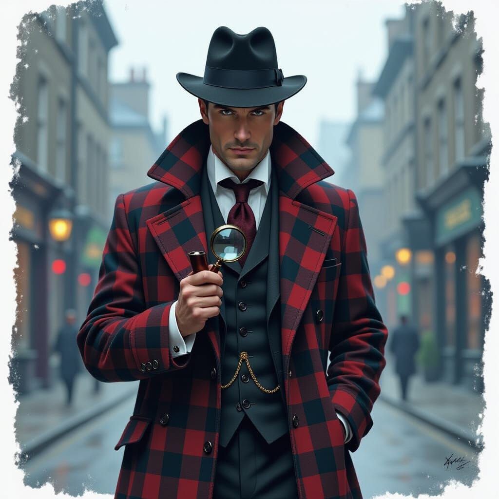 Sherlock Holmes Investigates in Damp Urban Setting