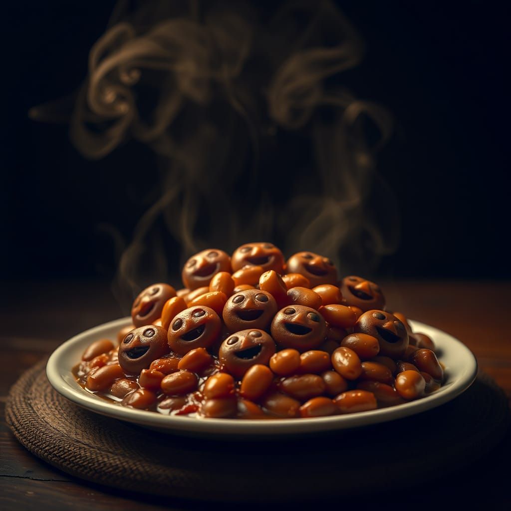 Expressive Baked Beans with Golden Light