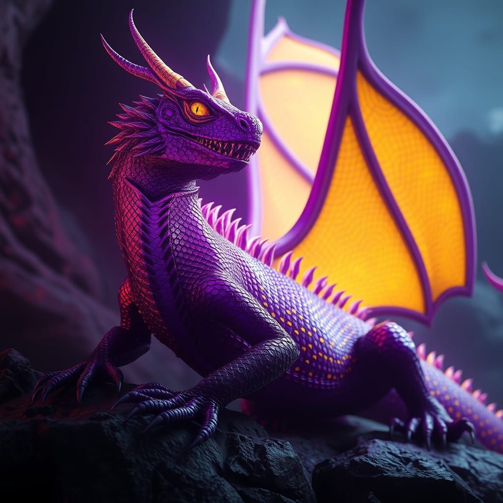 Majestic Basilisk in Ornate Dark Fantasy Realm