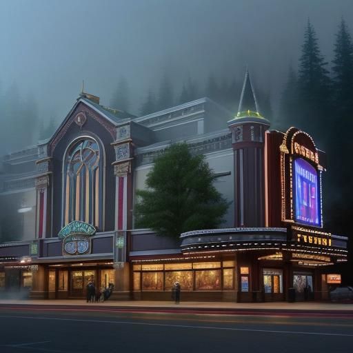Ethereal Fantasy Dog at Historic Seattle Movie Theater