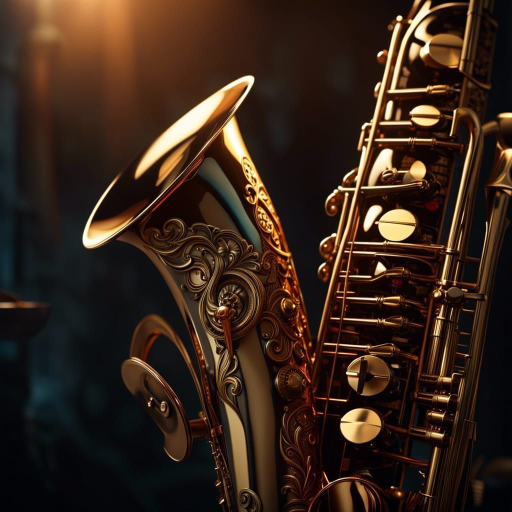 Saxophone Life Cycle: Hyperrealistic 3D Render