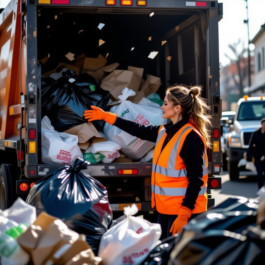 Woman Throws Woman in Dumpster: Professional Photography