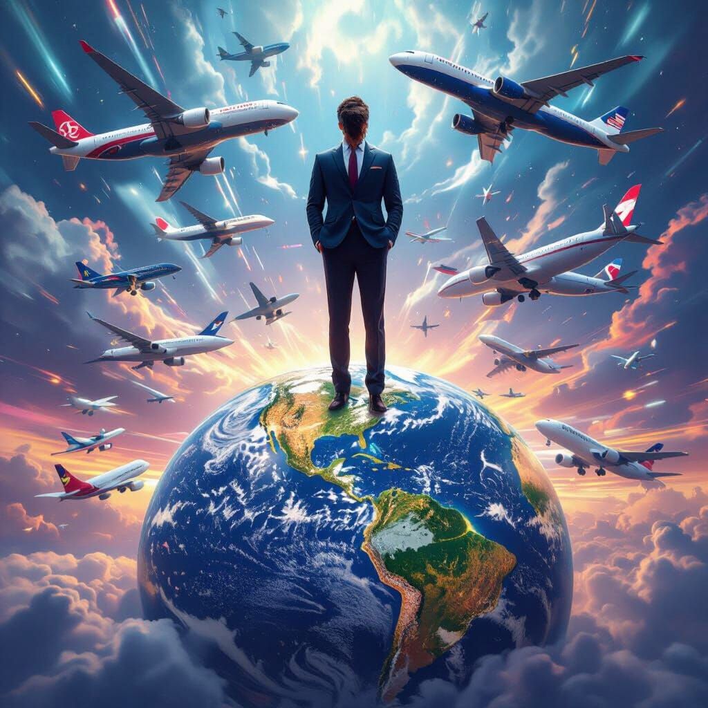 Global Traveler in a Hyper-Realistic 4D Scene