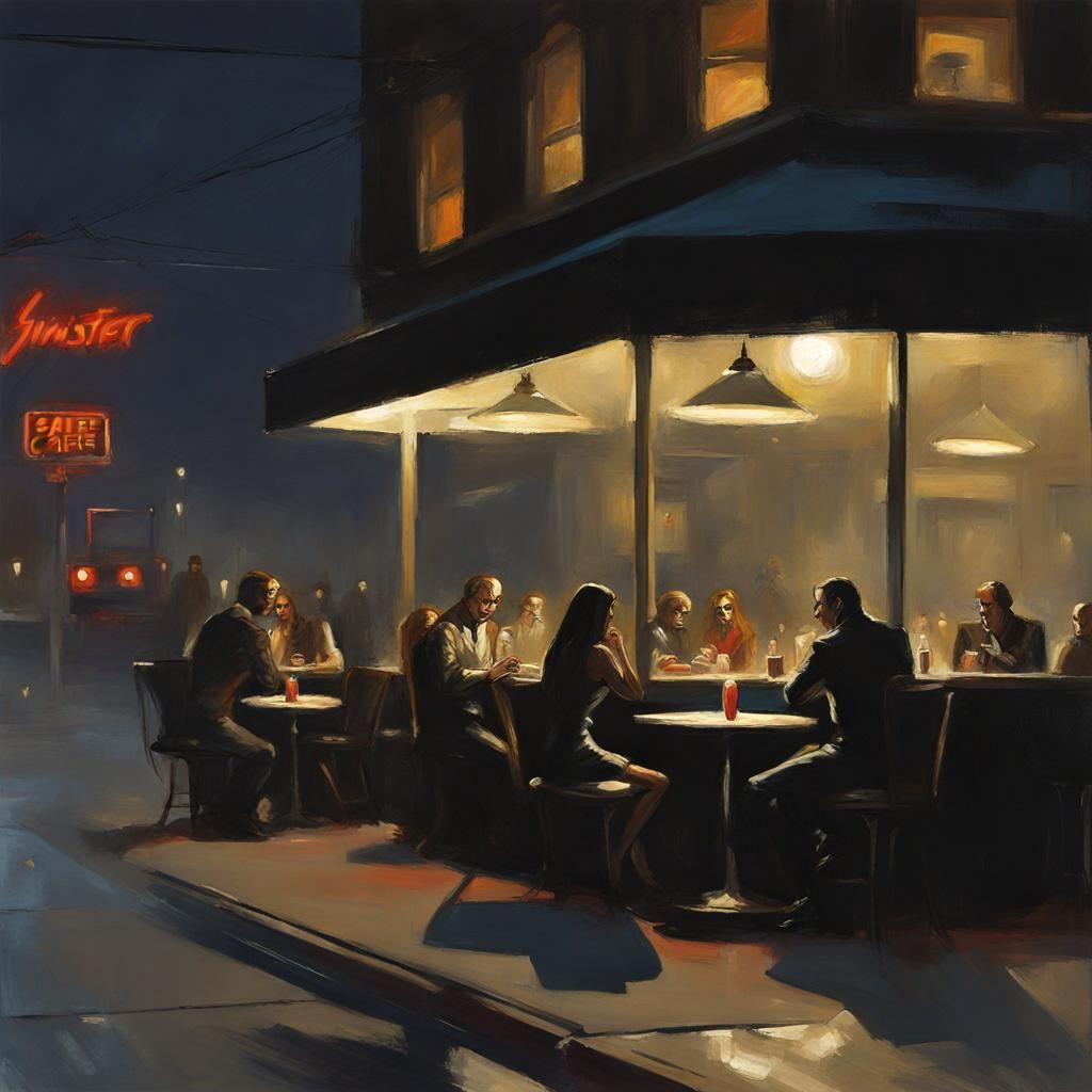 Sinister Night Cafe Scene