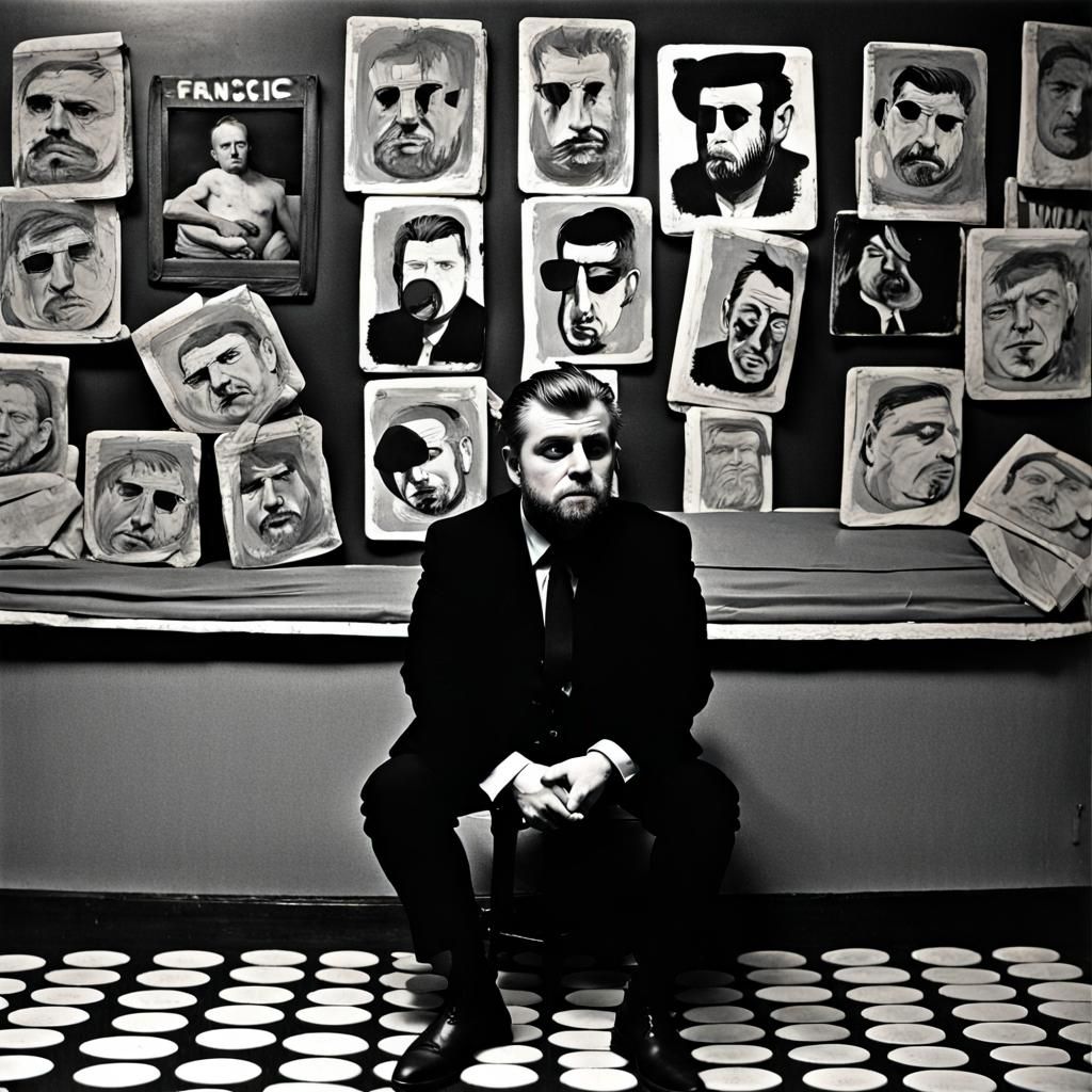 Grotesque Figure in Francis Bacon Style