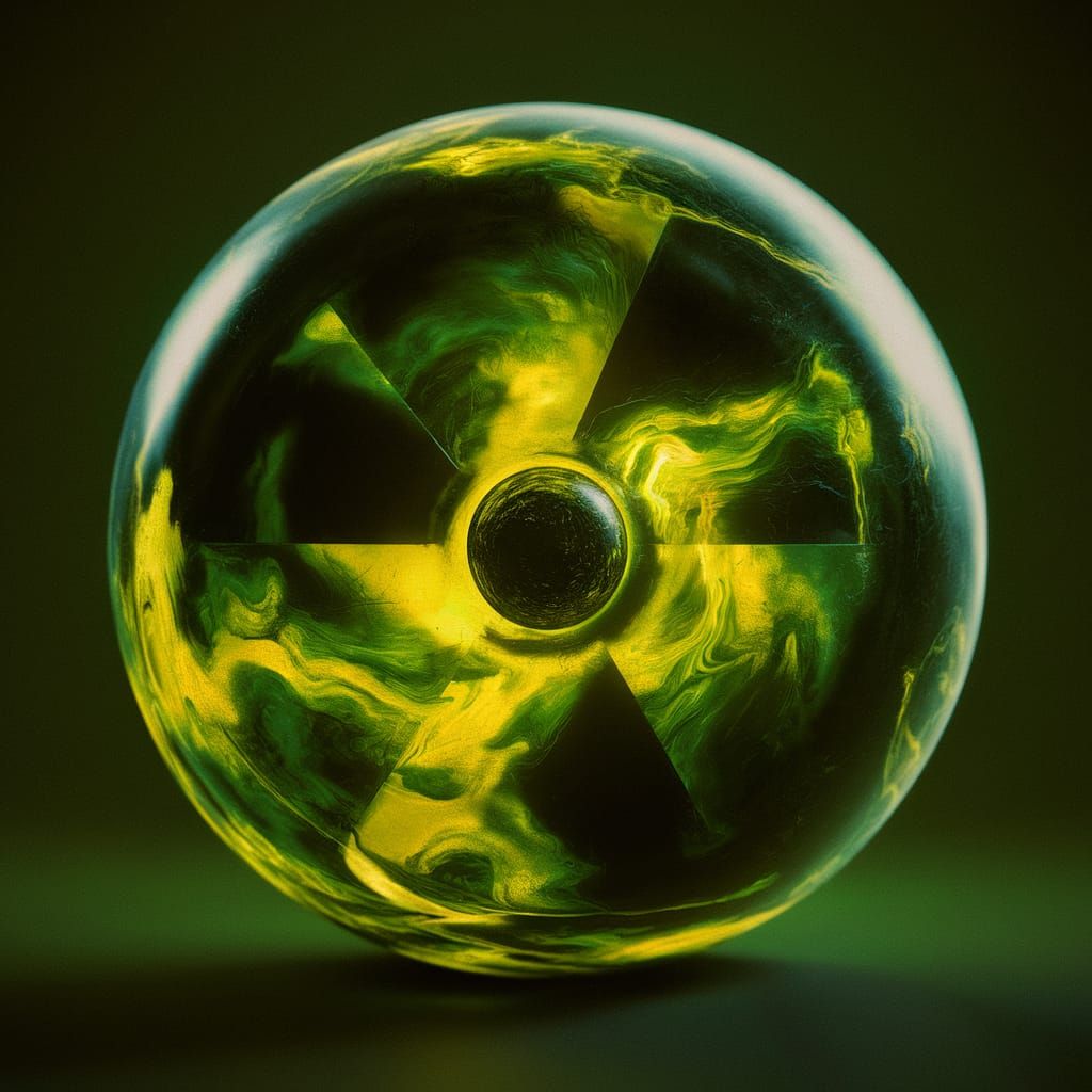 Radioactive Uranium Glass Sphere: Vintage Sci-Fi