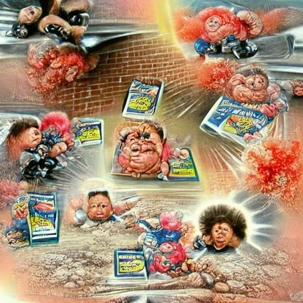 Gross Out Humor in Garbage Pail Kids Style