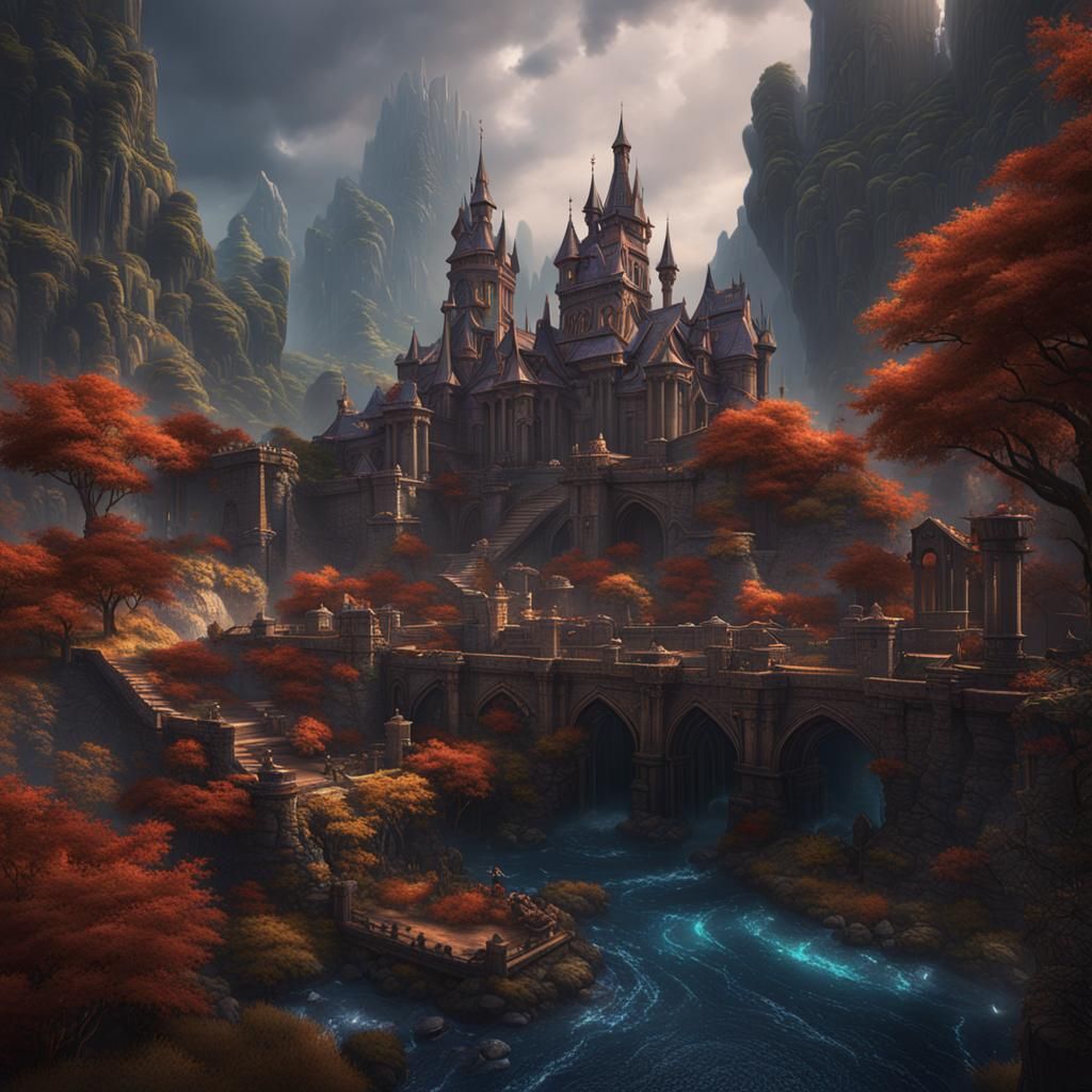 Fantastical Matte Painting in Deep Color