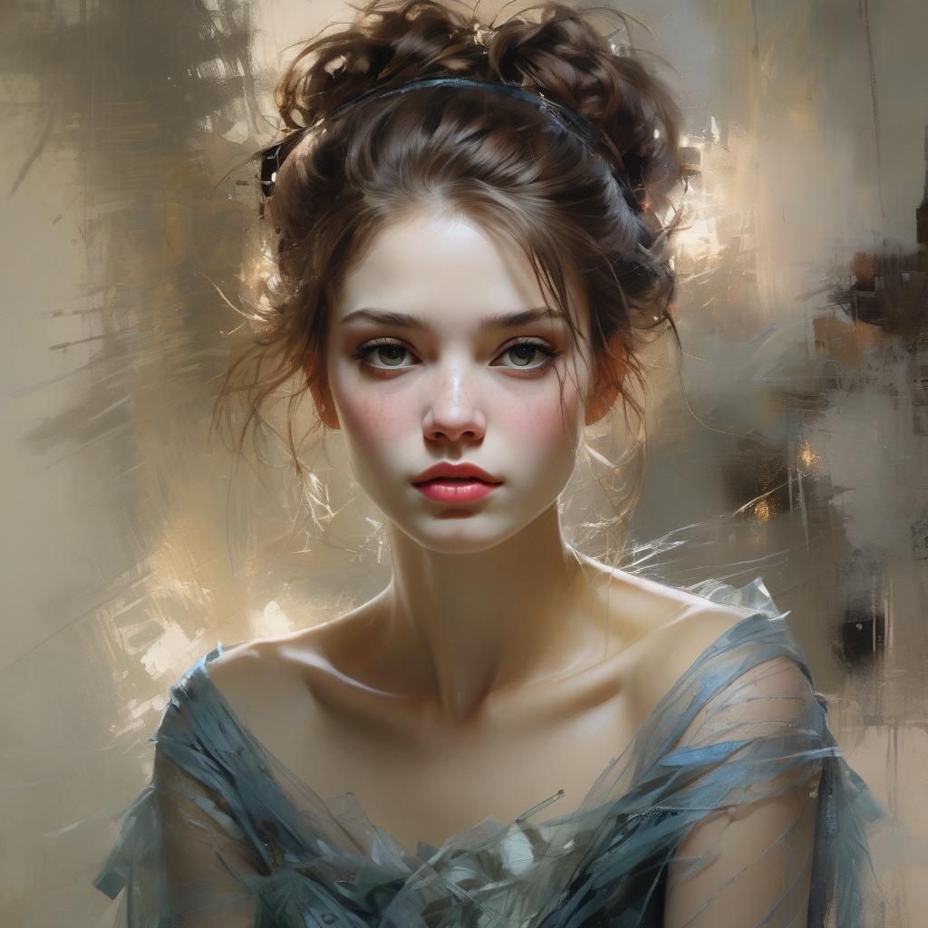 Woman in Tulle: Fine Art Portrait