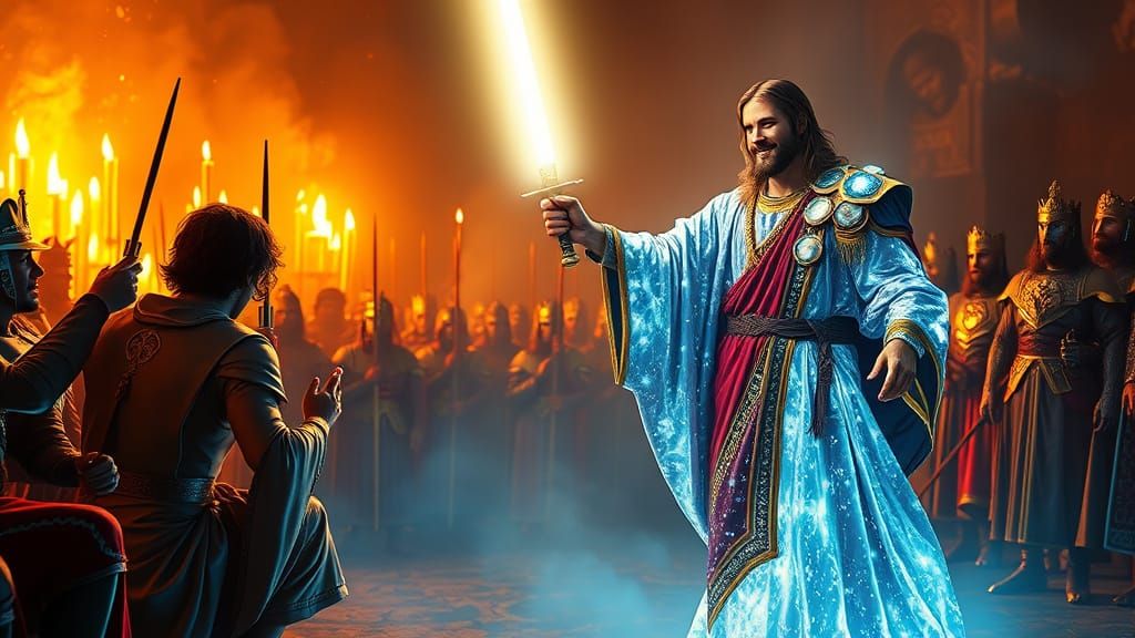 Surreal Encounter of Two Joshua's in Hyperrealistic, Divine ...