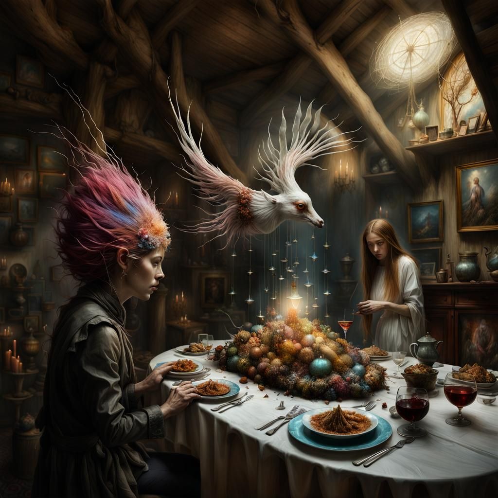 Magical Biological Life in Ethereal Dreamscape