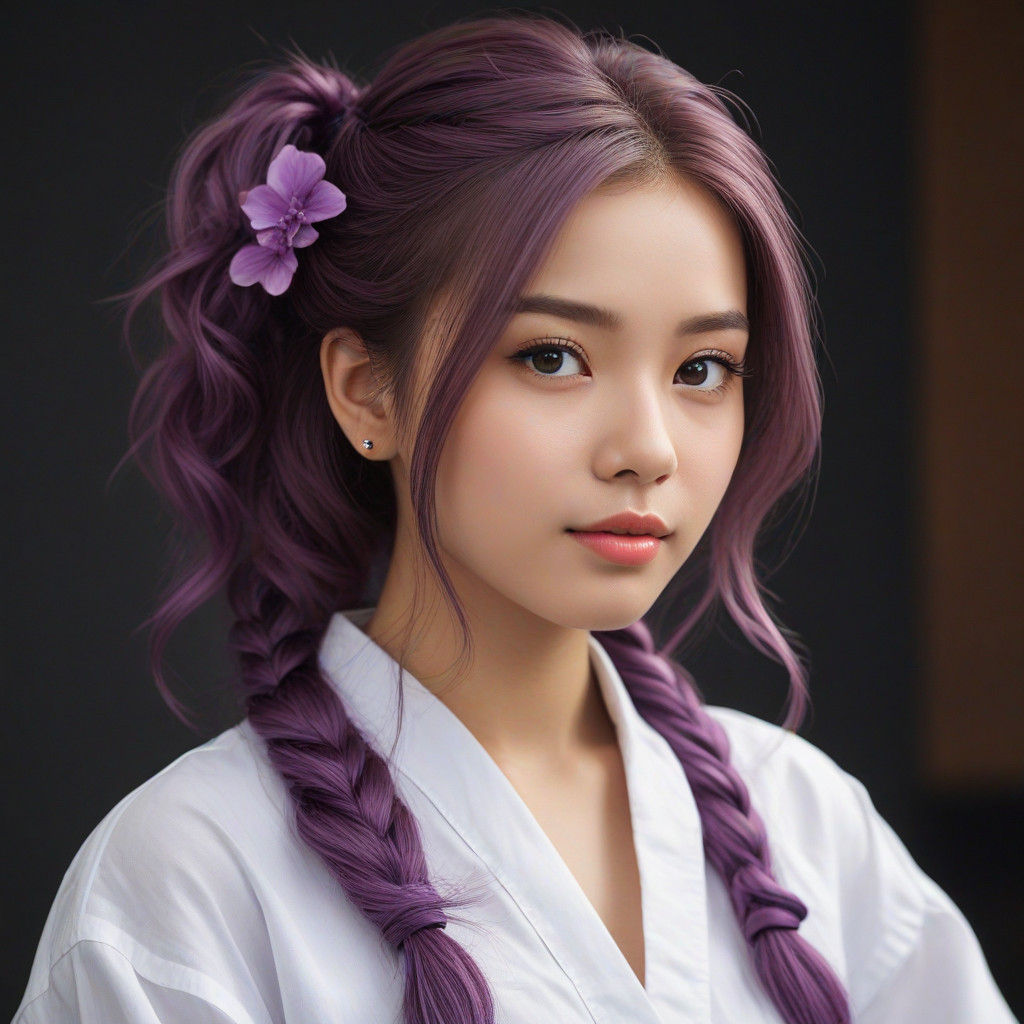 Gal Maiden with Purple Locks