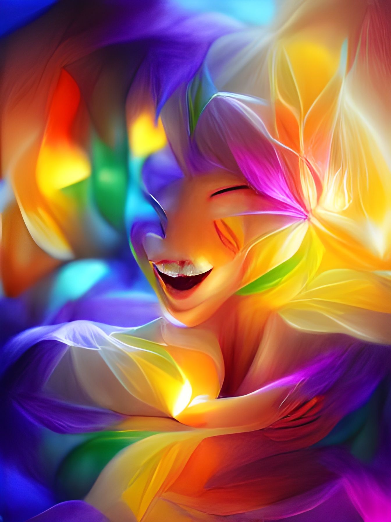 Blissful Harmony: Abstract Flickering Light Patterns