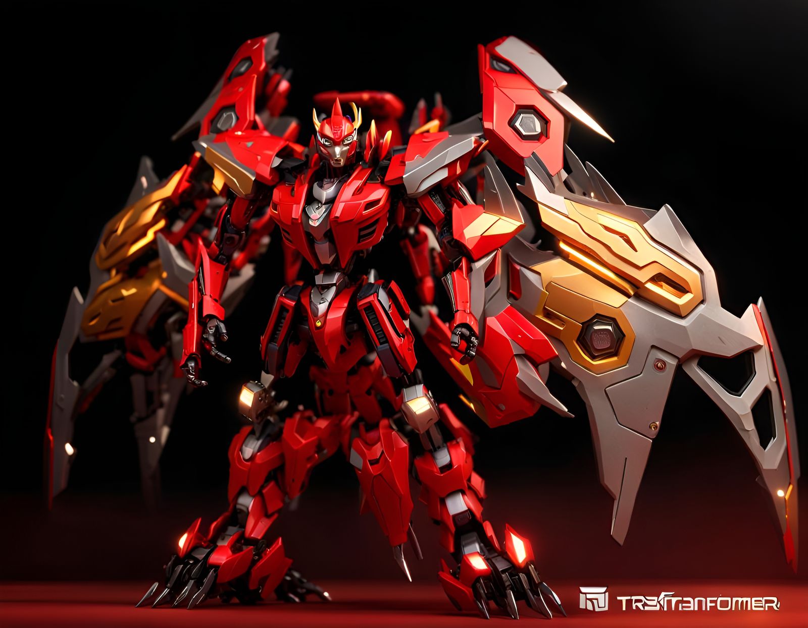 Aerodynamic Black Dragon Robot in Futuristic Sci-Fi Style