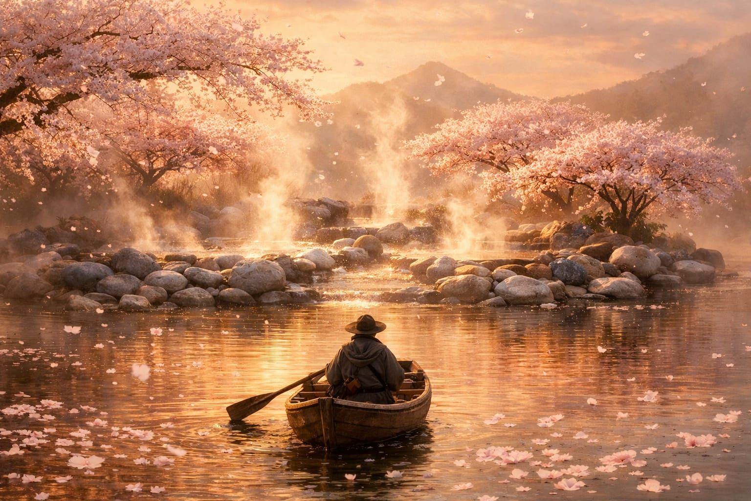 Mystical Island Journey at Golden Hour