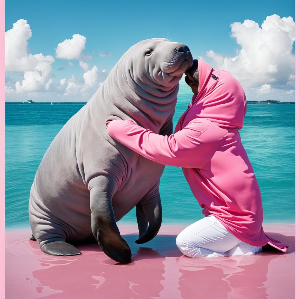 Saint Manatee Day Greeting Poster