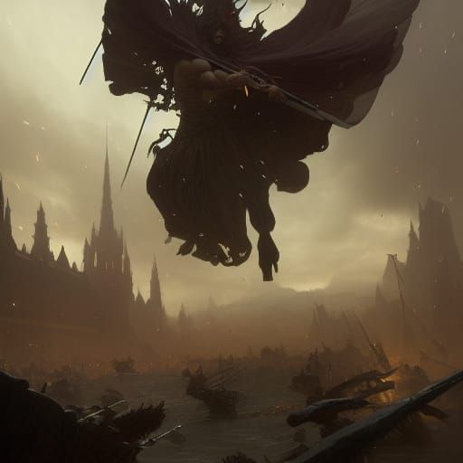 Epic Battle: Dark Fantasy Concept Art