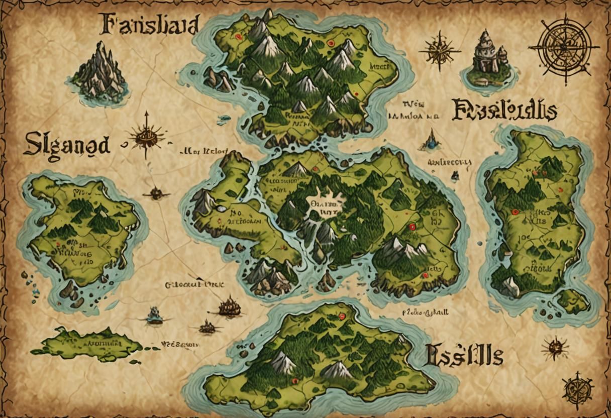 Fantasy RPG World Map in Old World Style