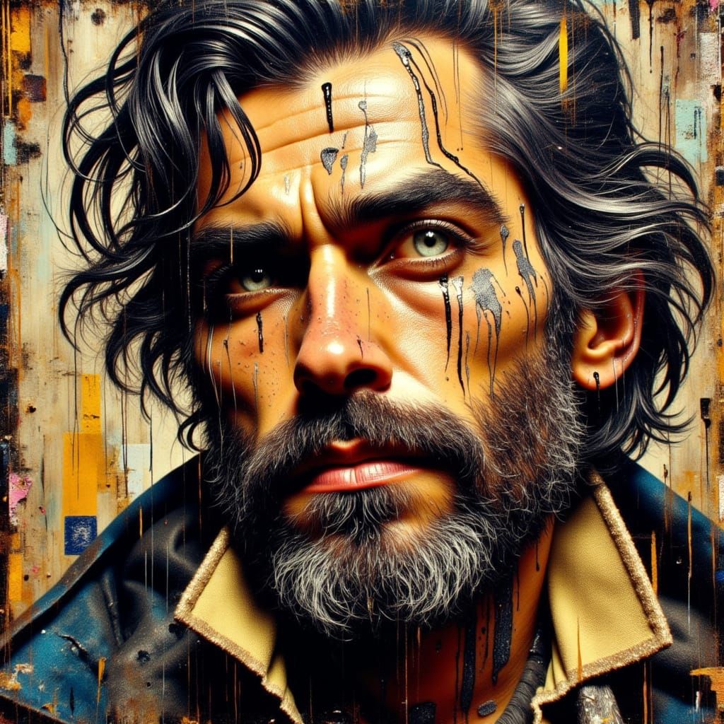 Don Macana Portrait in Hypermaximalist Style