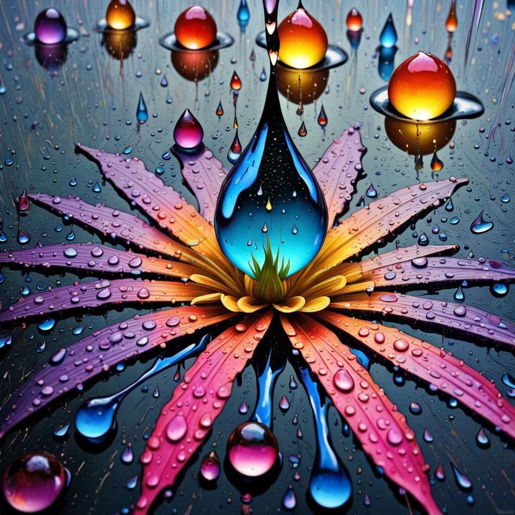 Psychedelic Raindrop Art: An Epic Masterpiece