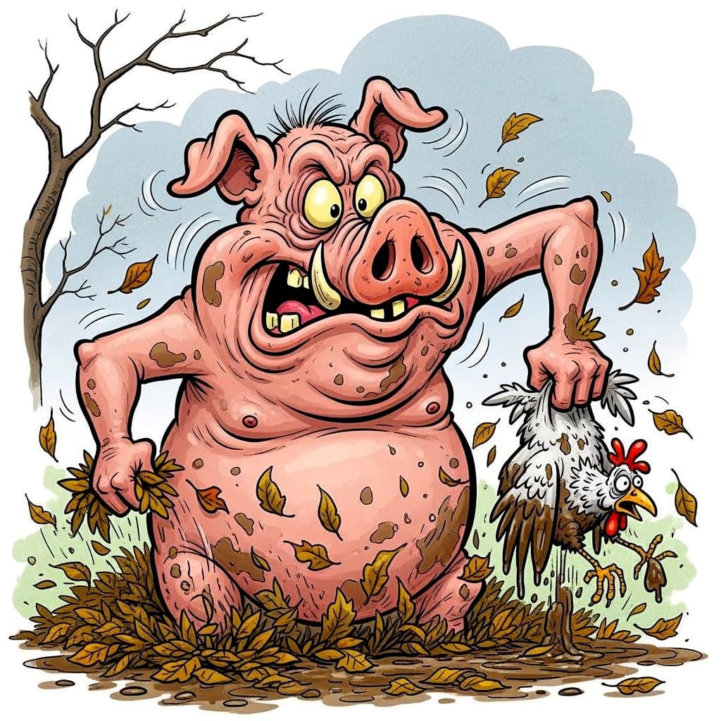 Why does this chicken have another head on his other end? ๐ณ