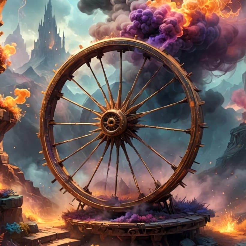 Smoking Wheels Motion Blur: Detailed Matte Painting