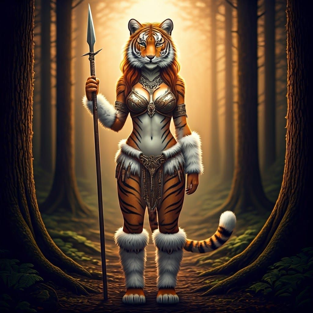 Wild Amazonian Tigress Showcases Carnival Outfit in Primal F...