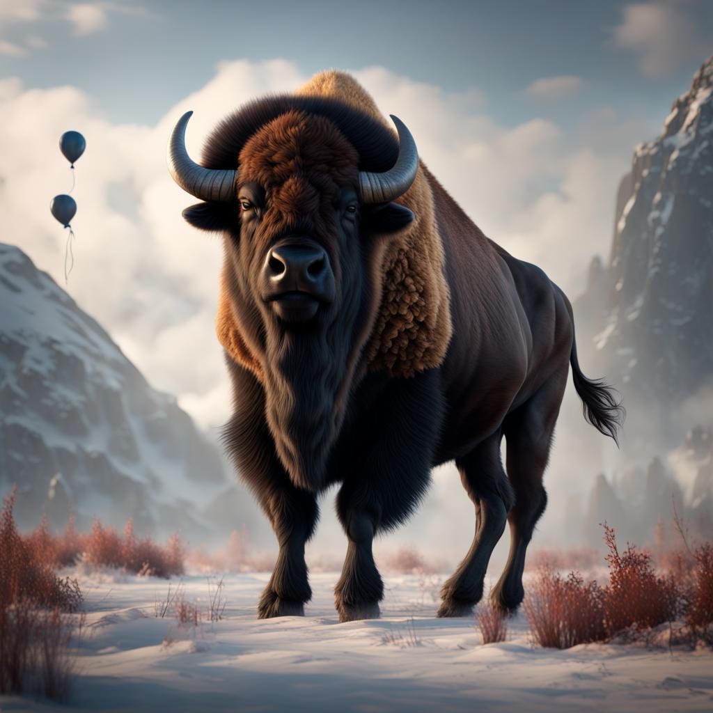Balloon Bison: Detailed Matte Painting in Unreal Engine