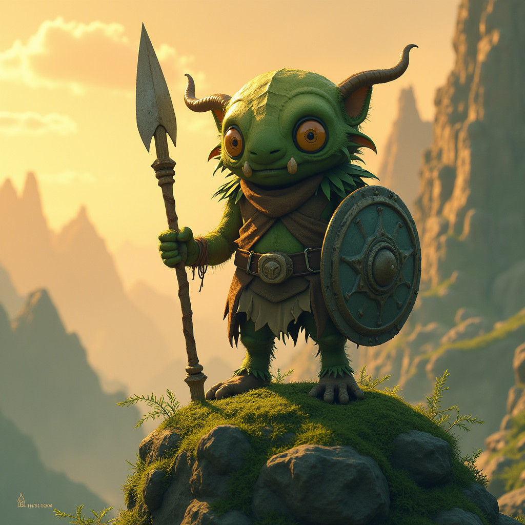 Detailed Bokoblin in Hyrule Wilderness at Golden Hour