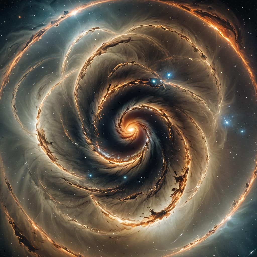 Dramatic Black Hole Core in Cinematic Style