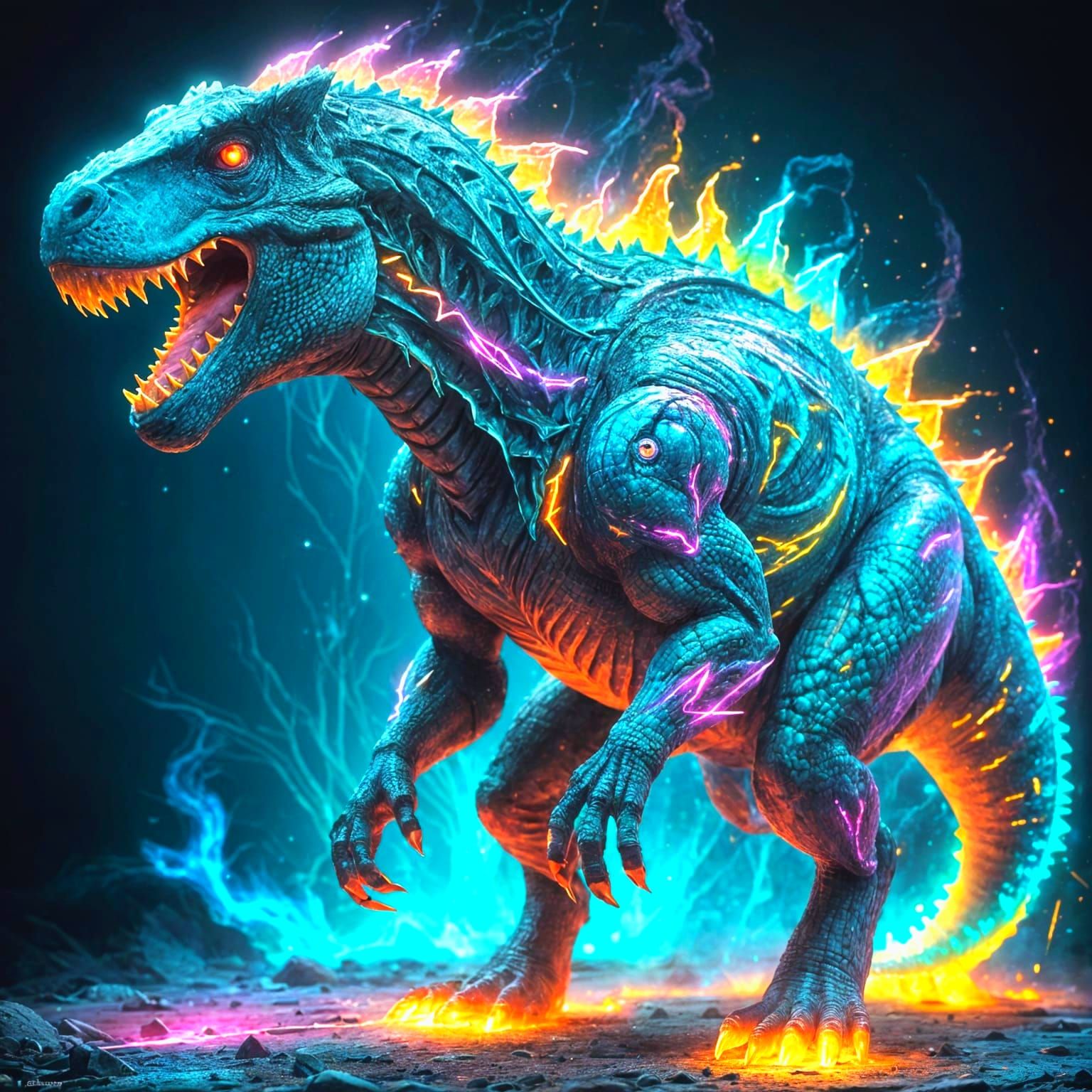 Cosmic Elemental T-Rex Radiates Aetheric Energy