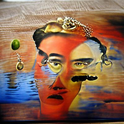 Surreal Portrait in Style of Frida Kahlo