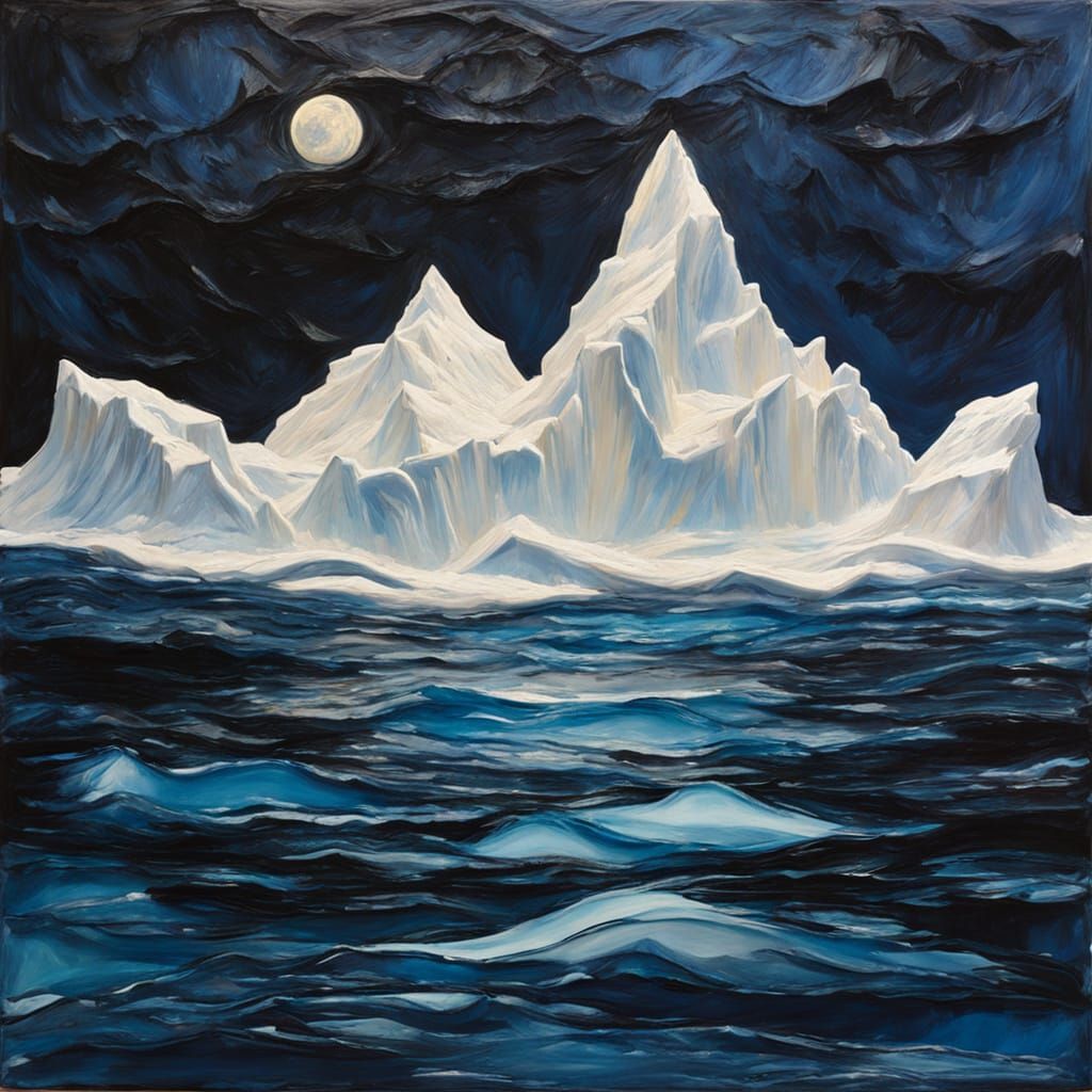 Iceberg at night