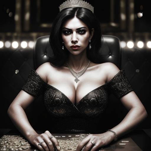 Glamorous Mafia Queen in Modern Cityscape