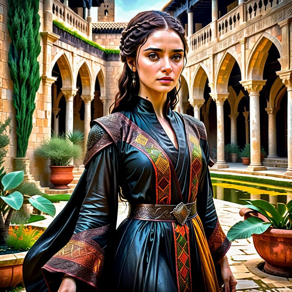 Exotic Gown in Kings Landing Garden