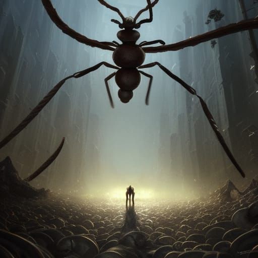 Giant Ant in Microworld: Dark Fantasy Concept Art