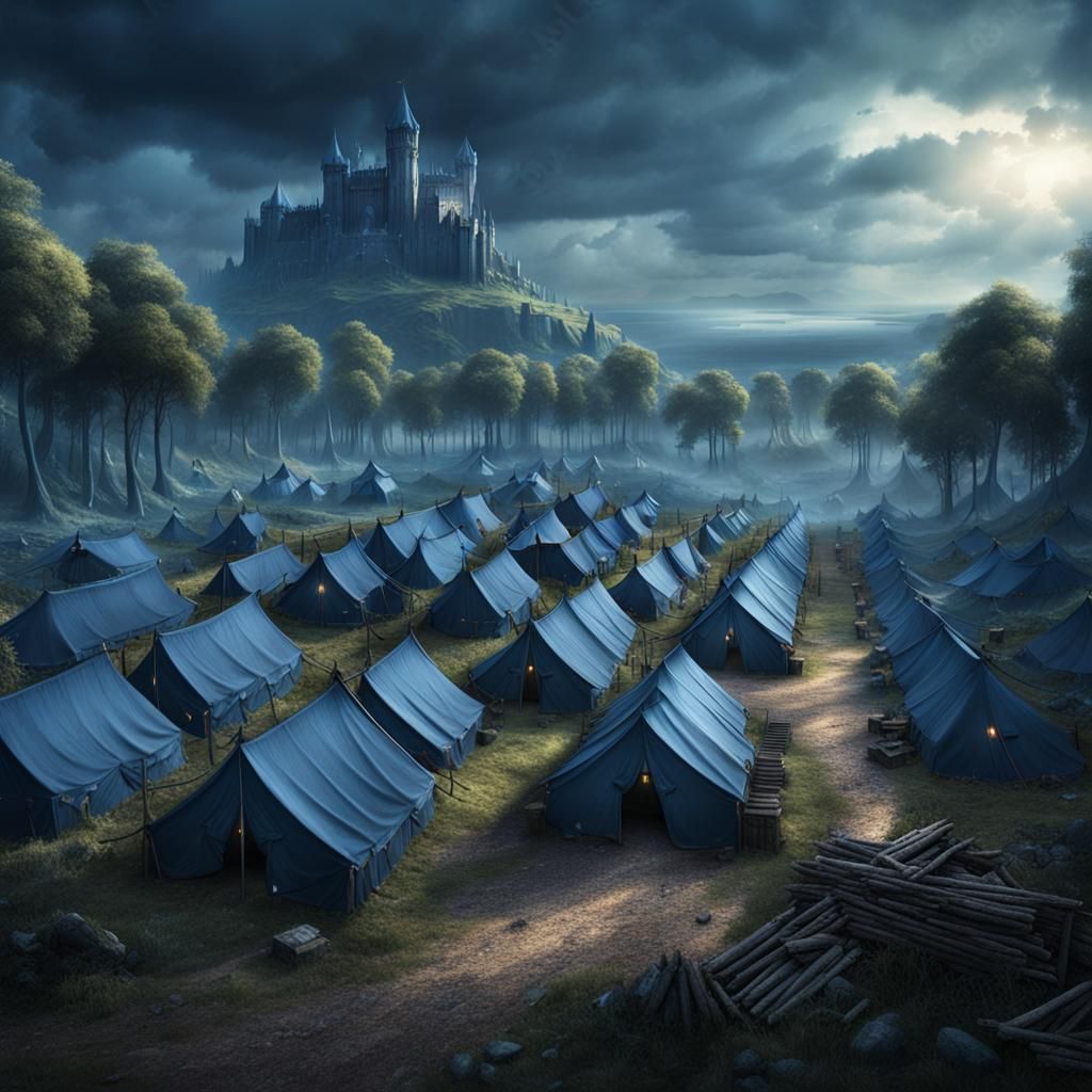 Dark Fantasy Medieval Military Camp in France