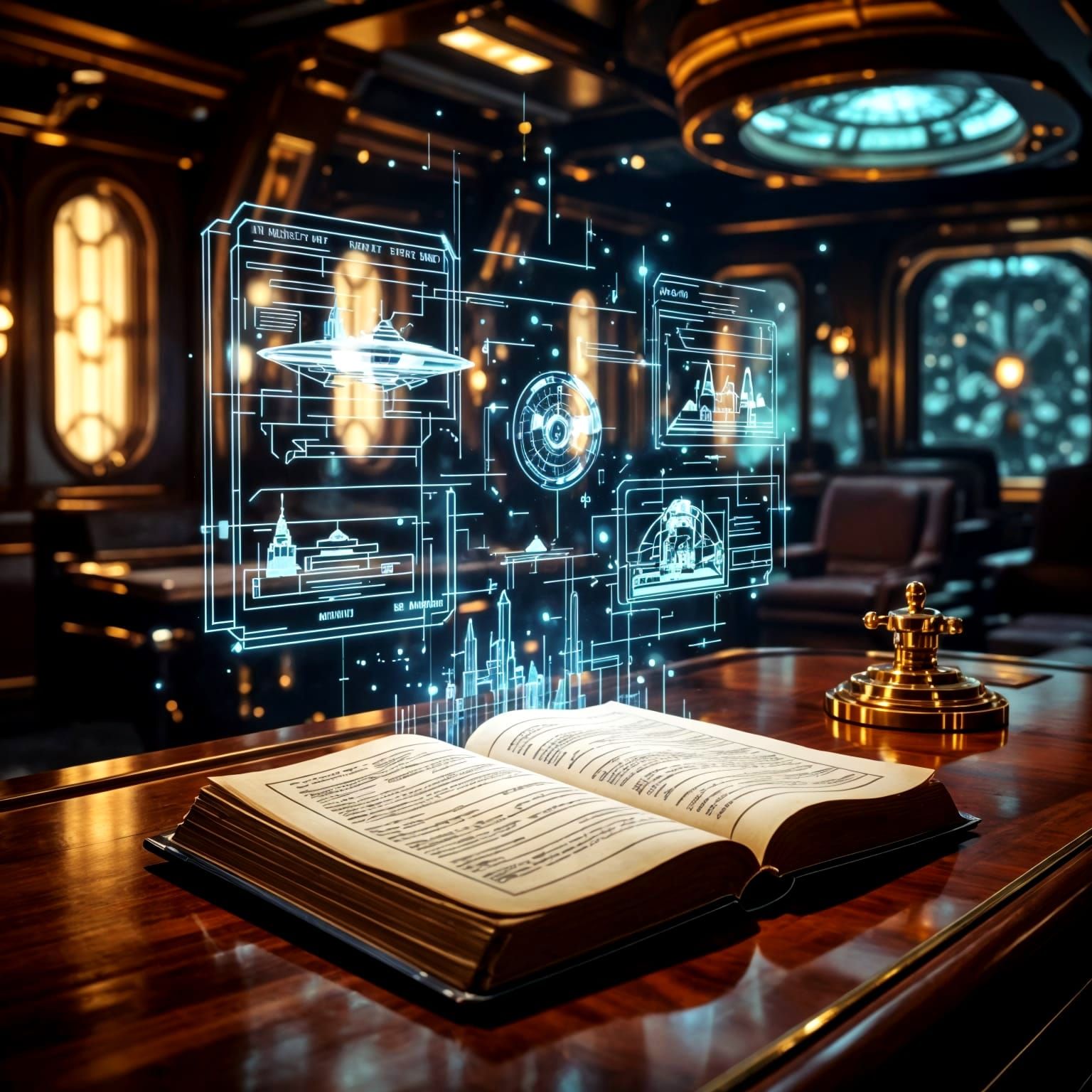 Art Deco Starliner Desk With Vintage Logbook