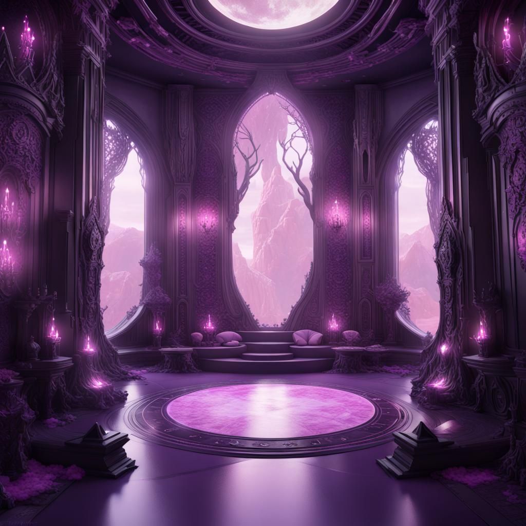 Moon Goddess Throne Room with Ethereal Energy