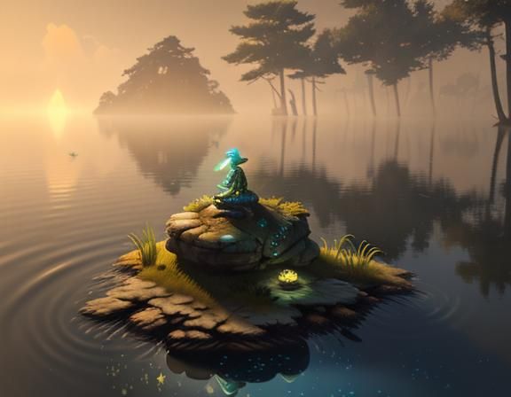 Amphibioid in Misty Pond, 3D Game Cinematic