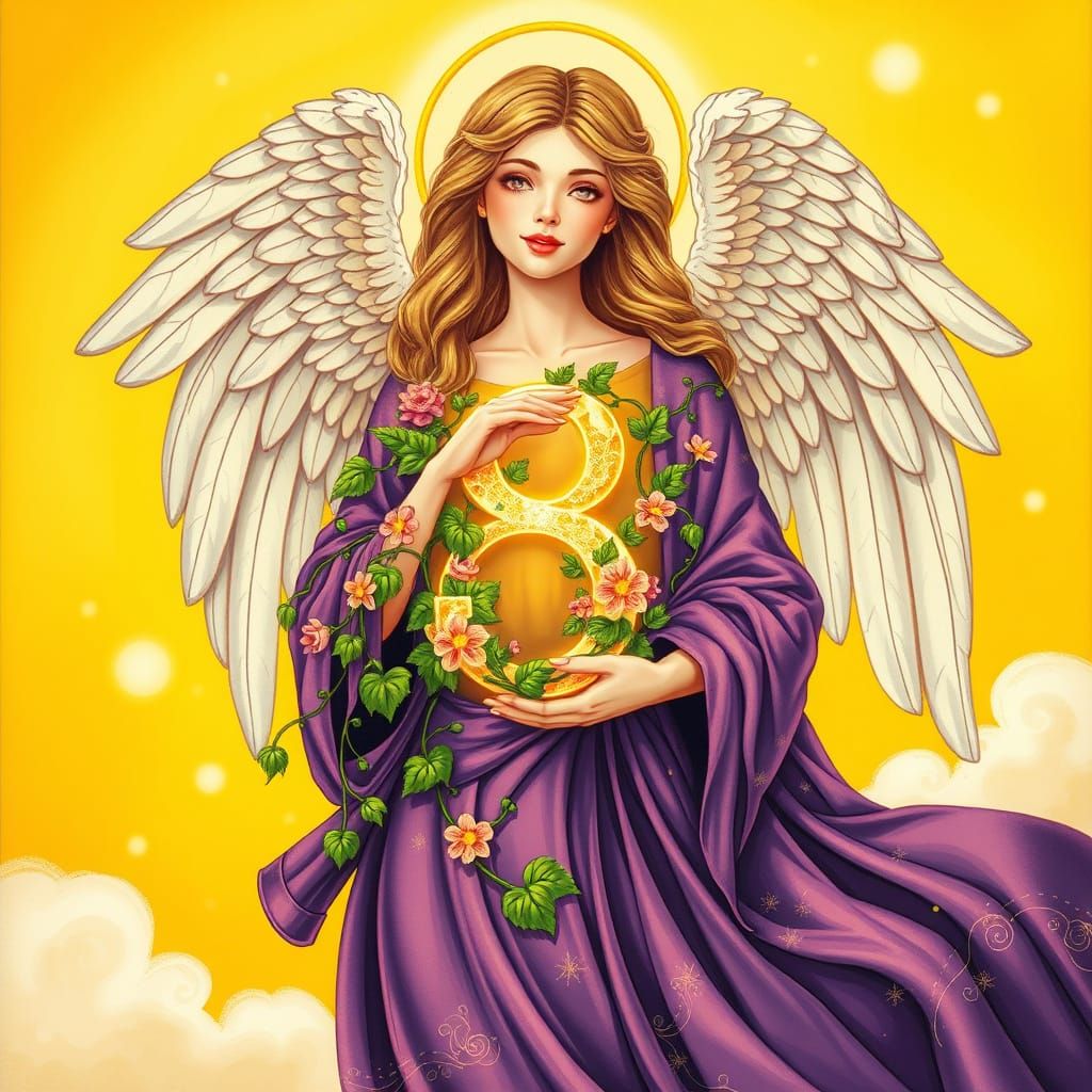 Angel of Prosperity in Soft Golden Light