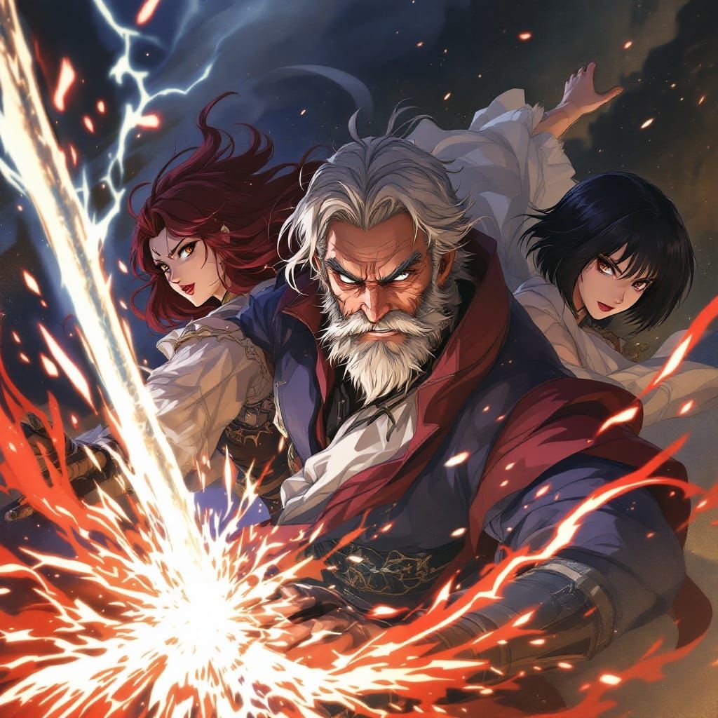 Epic Japanese Anime Battle Scene