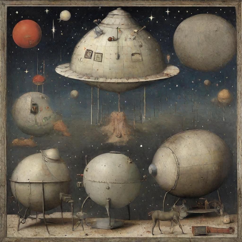 Pigs and Concrete Mixers in Space: Art Fusion