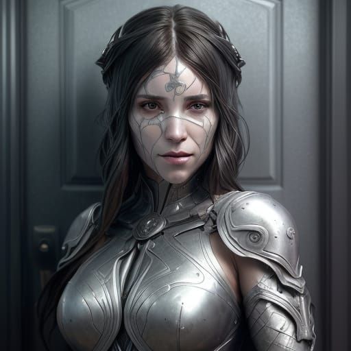 Soulful Portrait of a Blind Person in Digital Art Style