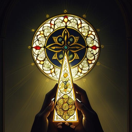 Ethereal Illuminated Manuscript of The Lord's Prayer