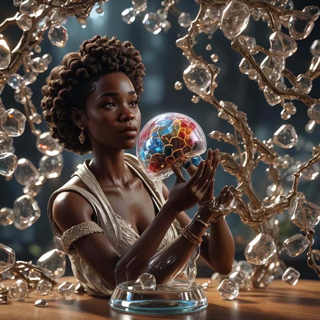 Hopeless Romantic Inside Glass Figurine in 3D Style